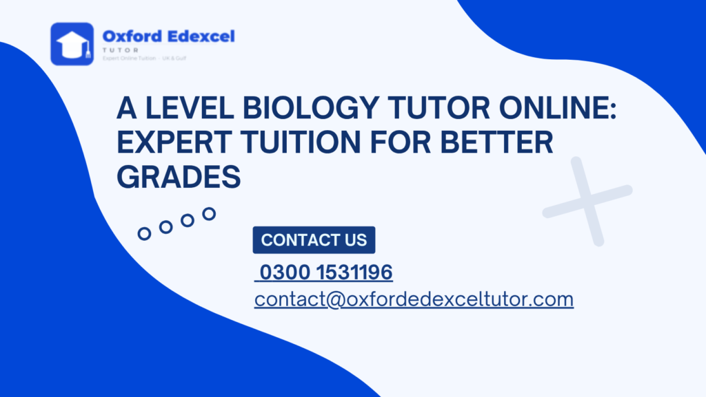 A Level Biology Tutor Online teaching students